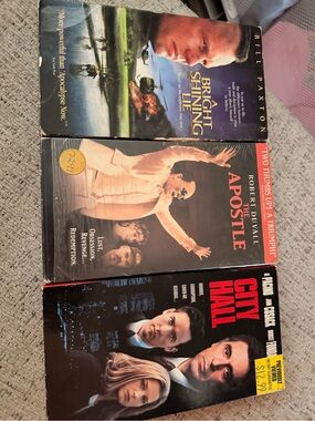 Set of 3 Vintage VHS Movies - A Bright Shining Lie, Apostle, City Hall